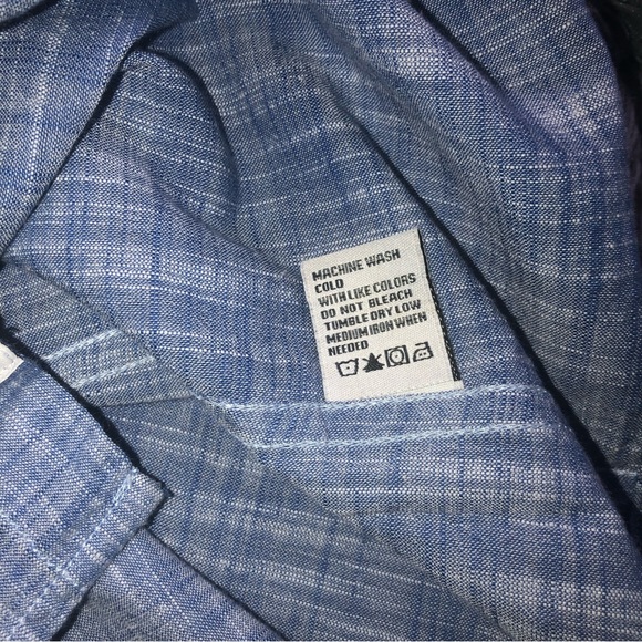 Boys Size 14-16 | pd&c | Blue-Gray Long Sleeves Button-Down Shirt - Picture 8 of 10